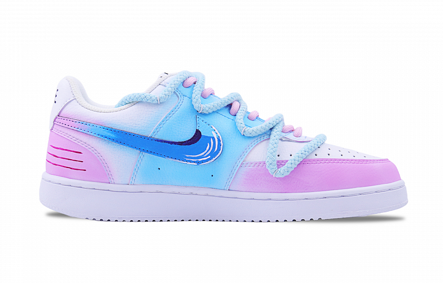 Nike Court Vision 1 Skateboard Shoes Women's Low-Top Blue/Pink купить в интернет-магазине Yoocart с быстрой доставкой по России.