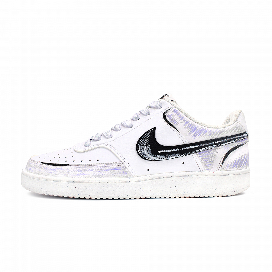 Nike Court Vision 1 Anti-Slip Wear-Resistant Low-Top Skateboard Shoes Men's White Purple купить в интернет-магазине Yoocart с быстрой доставкой по России.