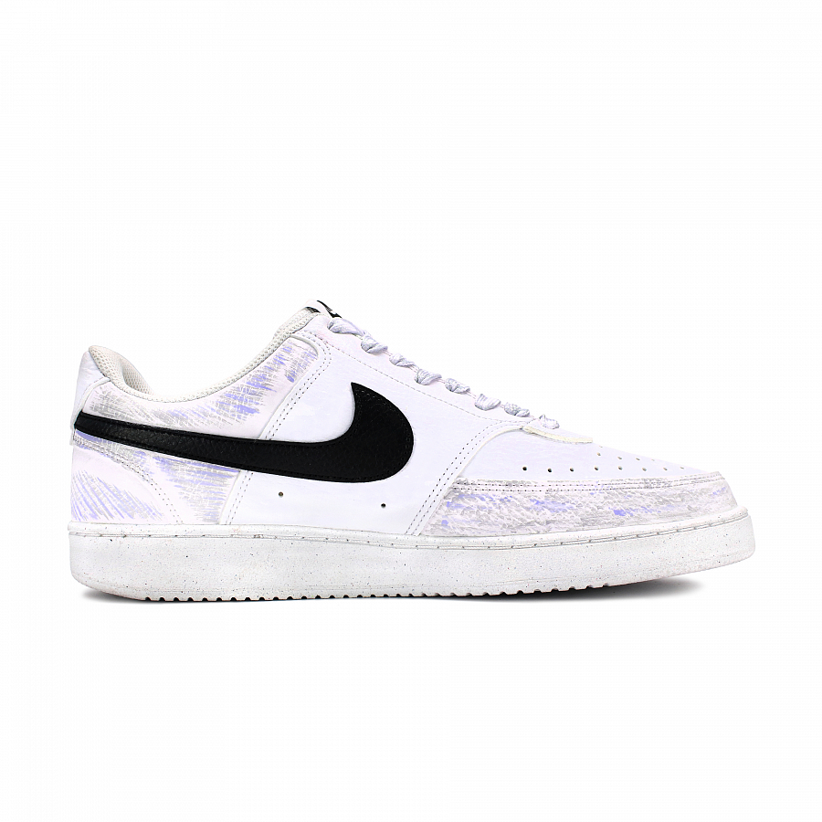 Nike Court Vision 1 Anti-Slip Wear-Resistant Low-Top Skateboard Shoes Men's White Purple купить в интернет-магазине Yoocart с быстрой доставкой по России.