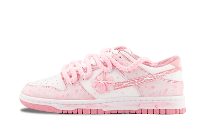 Nike Dunk Cherry Blossom Rain Abrasion Resistant Low Top Skateboard Shoes Women's Pink