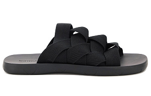 Bottega Veneta Intrecciato Elastic Slides Black 1 3798281