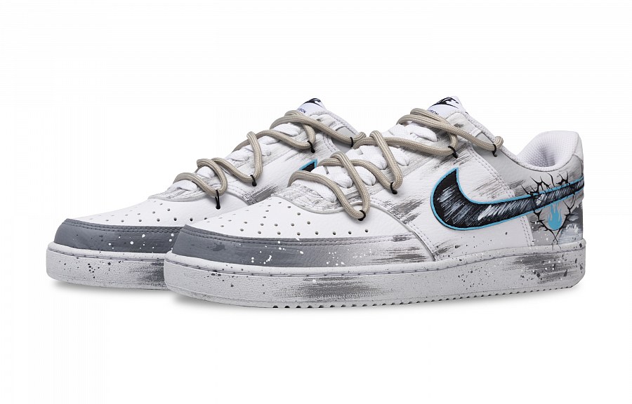 Nike Court Vision 1 Anti-Slip And Wear-Resistant Lightweight Low-Top Skateboard Shoes Men's Black White Gray купить в интернет-магазине Yoocart с быстрой доставкой по России.
