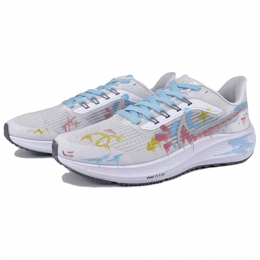Nike Air Zoom Pegasus 39 Low-Top Casual Training Running Shoes Men's White Blue купить в интернет-магазине Yoocart с быстрой доставкой по России.