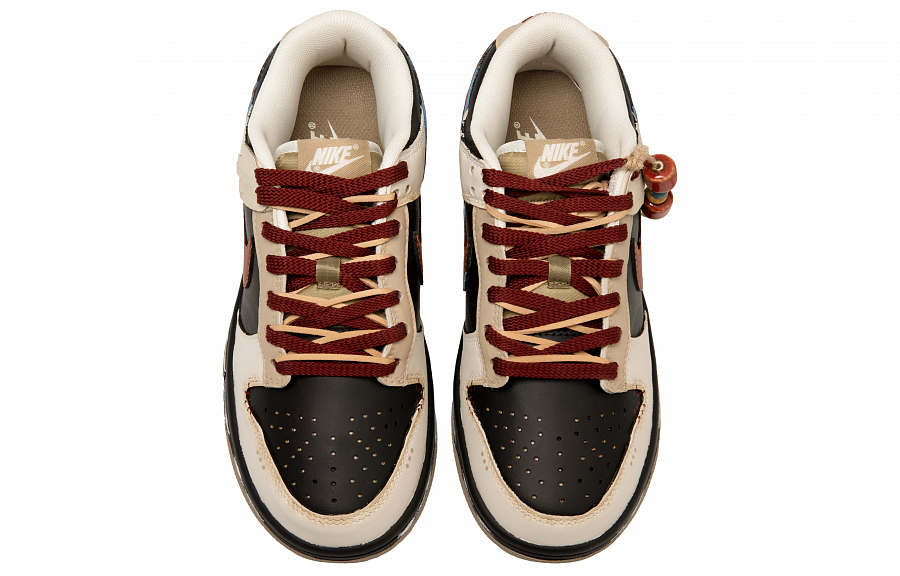 Nike Dunk Slip Resistant Cushioning Abrasion Resistant Low Top Skateboard Shoes Unisex Beige Black купить в интернет-магазине Yoocart с быстрой доставкой по России.