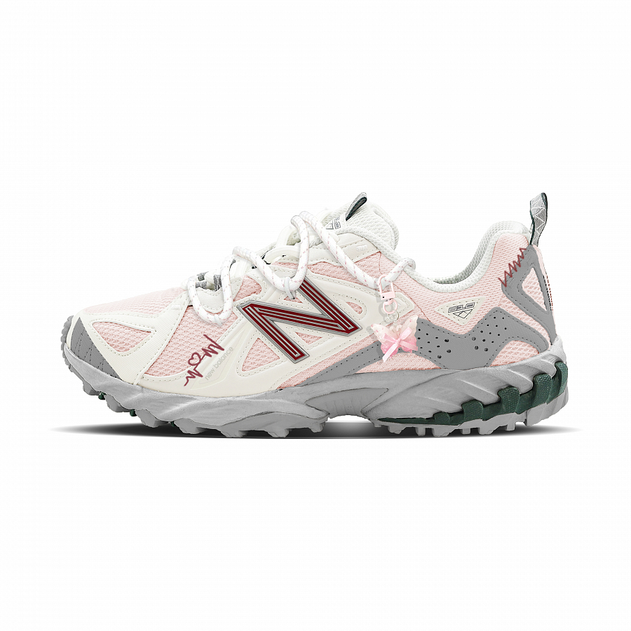 New Balance 610T Heartbeat Rhythm, Sparkling Gift Box Shock Absorbers Low Top Outdoor Shoes Unisex Gray Pink купить в интернет-магазине Yoocart с быстрой доставкой по России.
