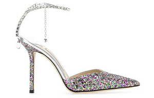 Jimmy Choo Saeda 100 Slim Heel High Heels Women's Fuchsia 1 3805242