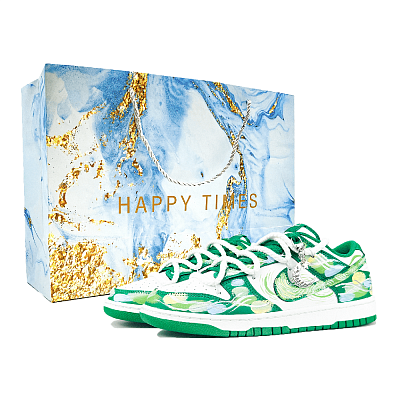Nike Dunk Forest Of Fireflies Low Top Skateboard Shoes Unisex White Green