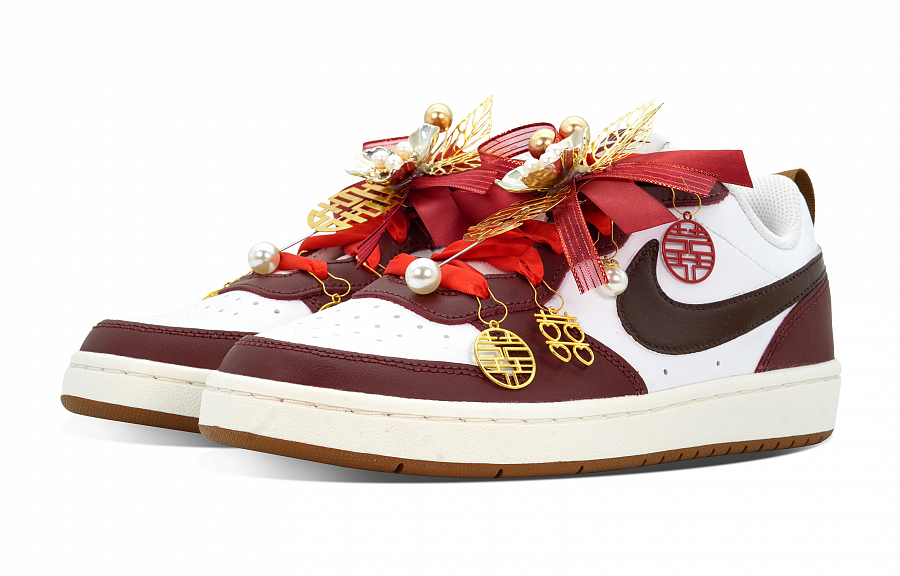 Nike Court Borough 2 Love Forever Anti Slip Wear Resistant Low Top Skateboard Shoes Women's White Red купить в интернет-магазине Yoocart с быстрой доставкой по России.