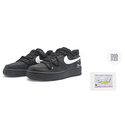 Nike Air Force 1 Low Top Skateboard Shoes Women's Black