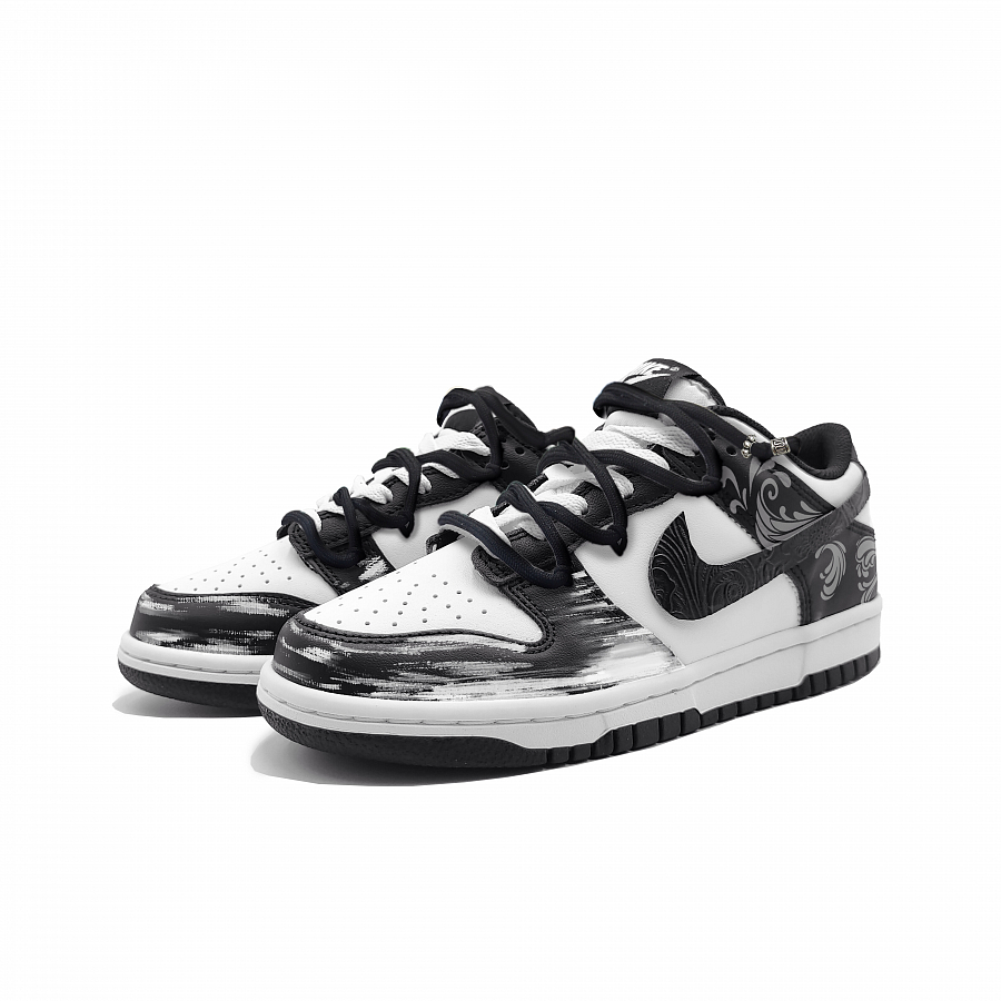 Nike Dunk Ink Wave Surge Cushioning, Wear Resistant Low Top Skateboard Shoes Unisex Black White купить в интернет-магазине Yoocart с быстрой доставкой по России.