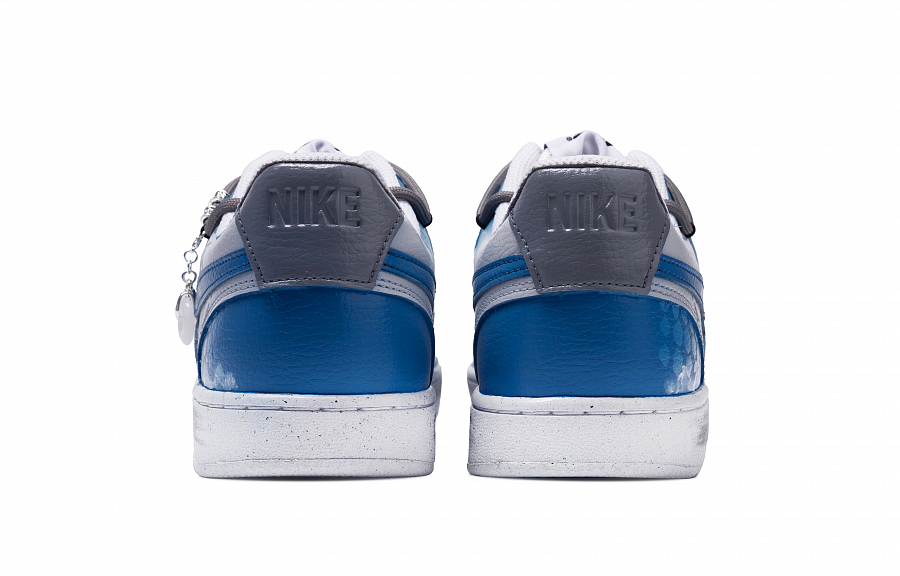 Nike Court Vision 1 Anti-Slip Wear-Resistant Low-Top Skateboard Shoes Unisex Blue White Gray купить в интернет-магазине Yoocart с быстрой доставкой по России.