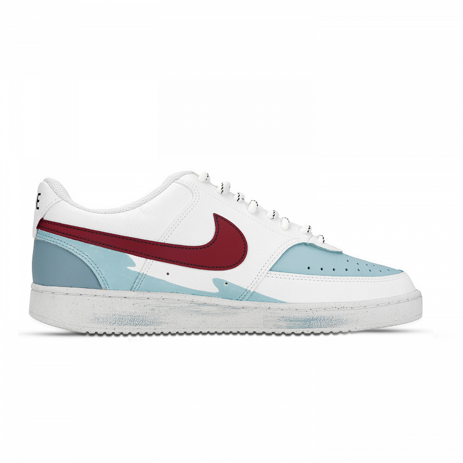 Nike Court Vision 1 Full Speed Ahead Abrasion Resistant Low Top Skateboard Shoes Men's Blue Red White купить в интернет-магазине Yoocart с быстрой доставкой по России.