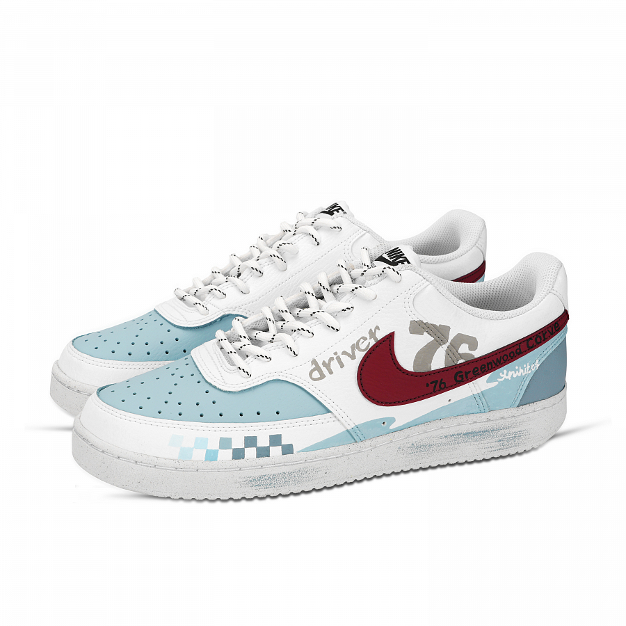 Nike Court Vision 1 Full Speed Ahead Abrasion Resistant Low Top Skateboard Shoes Men's Blue Red White купить в интернет-магазине Yoocart с быстрой доставкой по России.