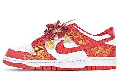 Nike Dunk Low Top Skateboard Shoes Unisex Red