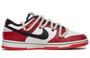 NBA Nike Dunk Low Emb Low-Top Skateboard Shoes Men's Red White Black 1 3815819