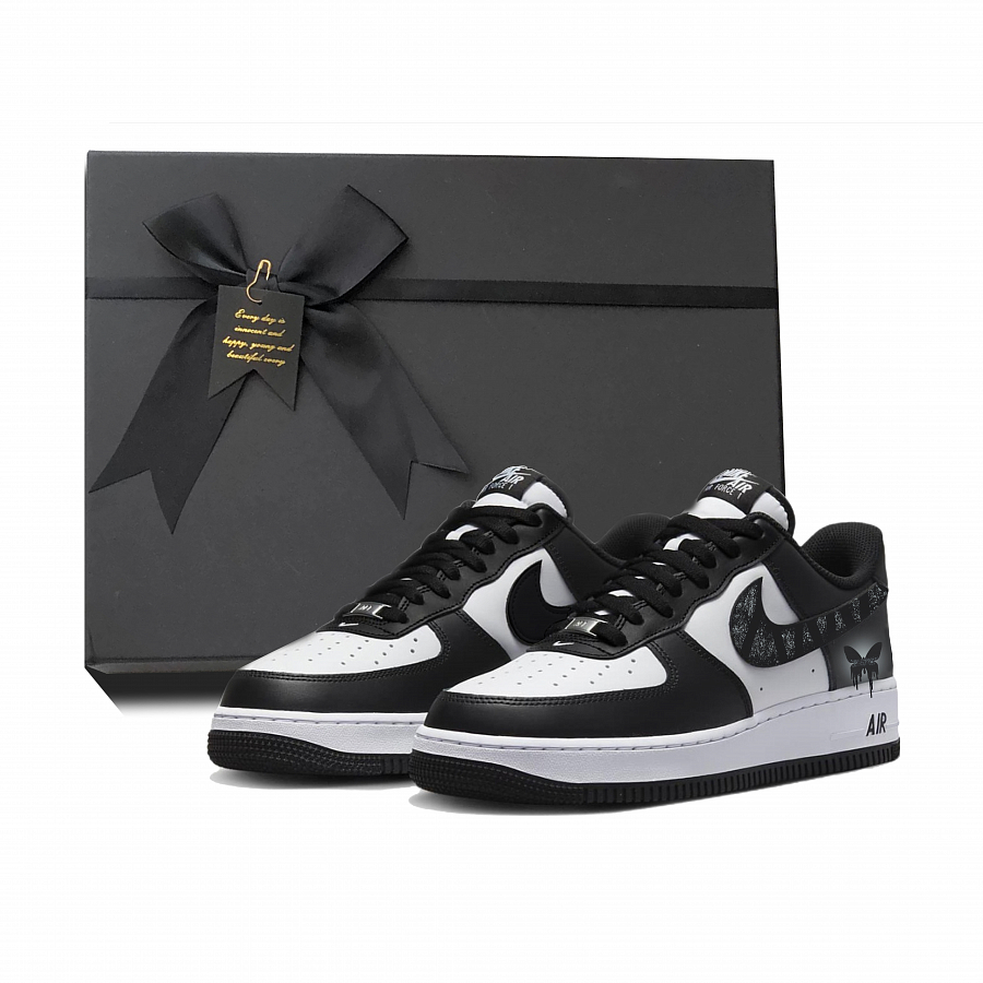 Nike Air Force 1 Moonlight Butterfly Shadow Anti-Slip Wear-Resistant Low-Top Skateboard Shoes Unisex White Black купить в интернет-магазине Yoocart с быстрой доставкой по России.