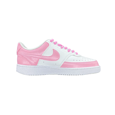 Nike Court Vision Anti-Slip Wear-Resistant Low-Top Skateboard Shoes Women's White Pink