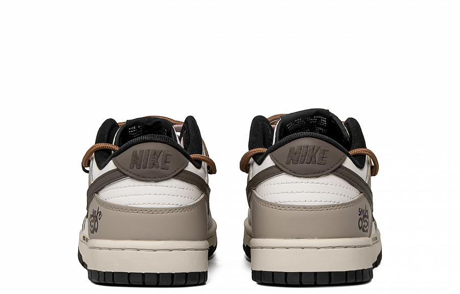 Nike Dunk Snake Leaps Into A New Journey Anti Slip Wear Resistant Low Top Skateboard Shoes Men's White Brown купить в интернет-магазине Yoocart с быстрой доставкой по России.