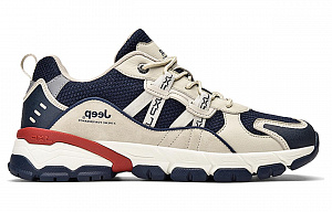 Jeep Low Top Casual Shoes Unisex Beige Dark Blue 1 3823811