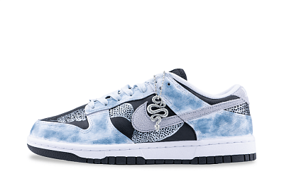 Nike Dunk Blue Chi Anti-Slip Wear-Resistant Low-Top Skateboard Shoes Unisex Sky Blue