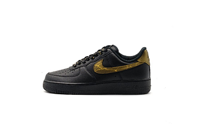 Nike Air Force 1 Cushioning Impact Resistance Low Top Skateboard Shoes Unisex Black