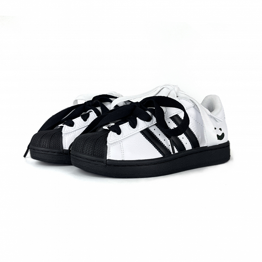 Adidas Originals Superstar 2 Abrasion Resistant Low Top Skateboard Shoes Unisex Black White купить в интернет-магазине Yoocart с быстрой доставкой по России.