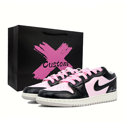 Jordan Air Jordan 1 Abrasion Resistant Low Top Vintage Basketball Shoes Women's Pink