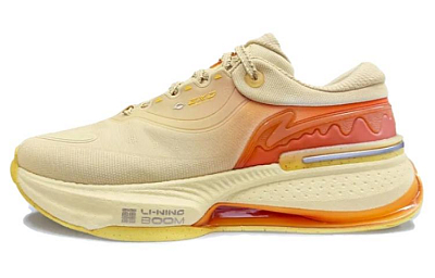 LiNing Cushioning Anti-Slip And Wear-Resistant Low-Top Casual Shoes Men's Yellow Orange