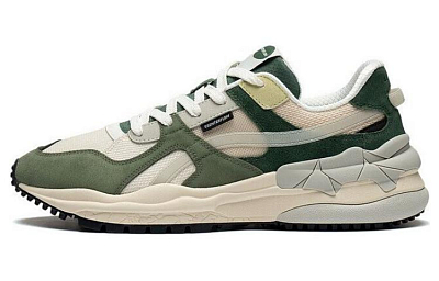 LiNing Origin Anti Slip Wear Resistant Low Top Sports Casual Shoes Men's Beige Green