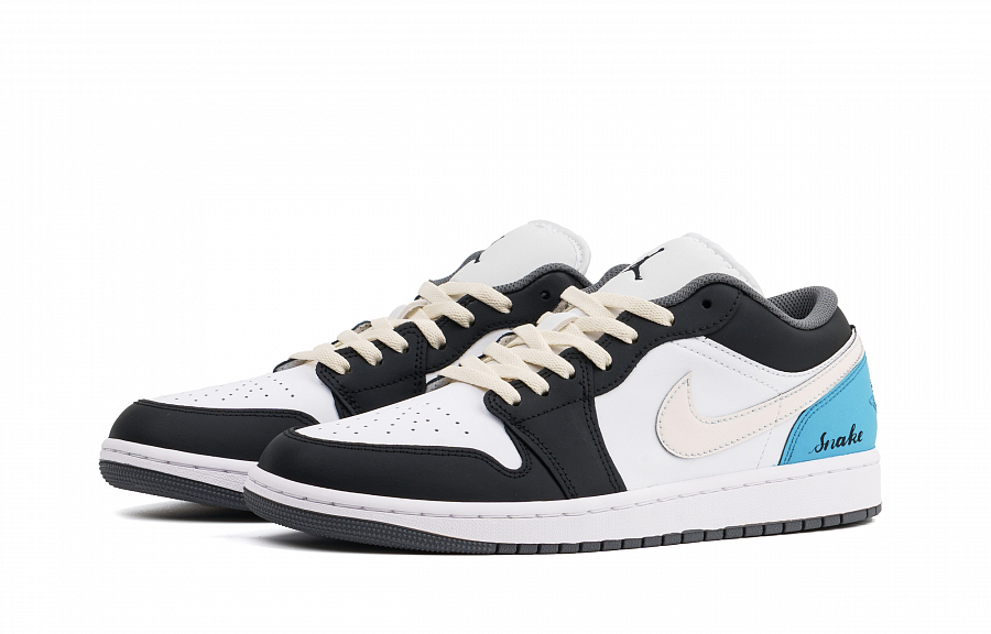 Jordan Air Jordan 1 Cushioning, Wear Resistant Low Top Vintage Basketball Shoes Unisex Blue купить в интернет-магазине Yoocart с быстрой доставкой по России.