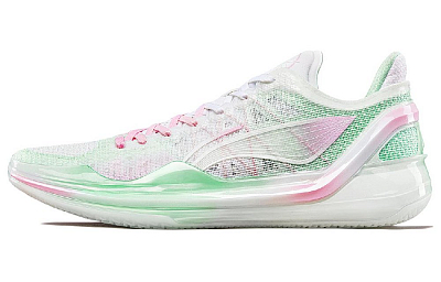 LINING Blade 4V2 Basketball Shoes Men's Low top Standard White/Cooling Green