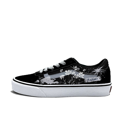 Vans Ward Abrasion Resistant Low Top Skateboard Shoes Women's Gray White