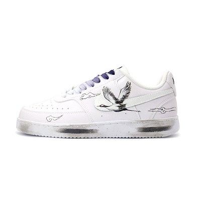 Nike Court Vision 1 Skateboard Shoes Men's Low top Black/White