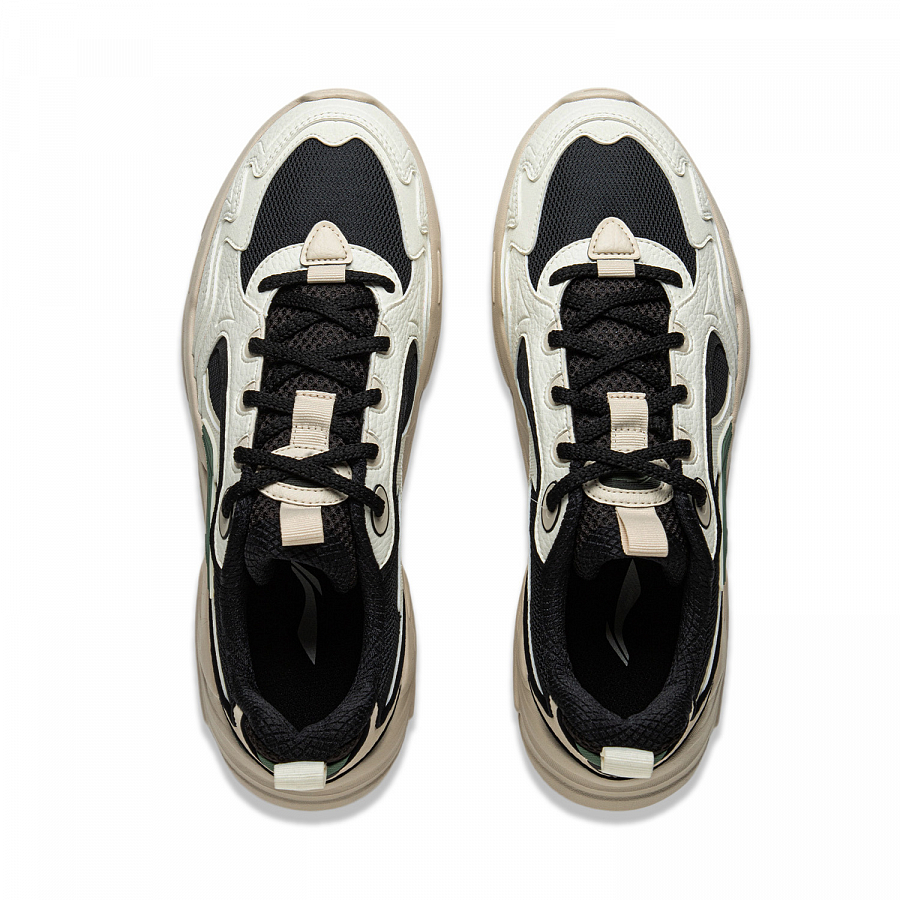 LiNing Clouds Cushioning Anti-Slip And Wear-Resistant Support Low-Top Chunky Sneakers Men's White Black купить в интернет-магазине Yoocart с быстрой доставкой по России.