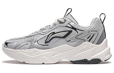 LiNing Meteor Cushioning Anti-Slip And Wear-Resistant Support Low-Top Casual Shoes Women's Silver Gray