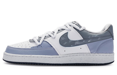 Nike Court Vision 1 Low Top Skateboard Shoes Men's White Gray Purple