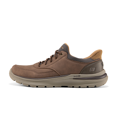 Skechers Abrasion Resistant Low Top Casual Shoes Men's Brown