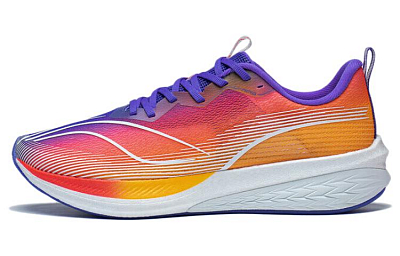 LiNing Red Hare 6 Pro Cushioning Lightweight Low Top Running Shoes Men's Red Purple