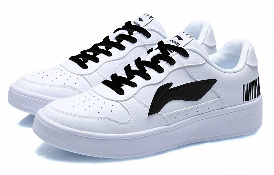 LiNing Pontoon Boats Anti-Slip And Wear-Resistant Breathable Low-Top Skateboard Shoes Unisex White Black купить в интернет-магазине Yoocart с быстрой доставкой по России.