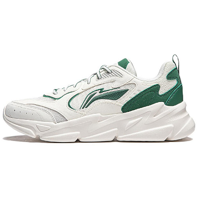 LiNing Clouds Cushioning Anti-Slip And Wear-Resistant Support Casual Shoes Men's White Green
