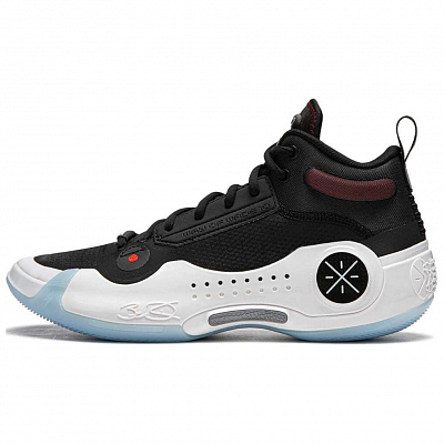 LiNing WOW 10 Cushioning, Wear Resistant Low Top Basketball Shoes Men's Black White Blue