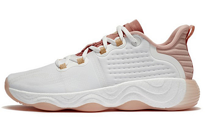 LINING Wujie Training Shoes Women's Low top Ecru/Sweet Peach Orange