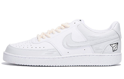 Nike Court Vision 1 Skateboard Shoes Men Low-Top Gray White