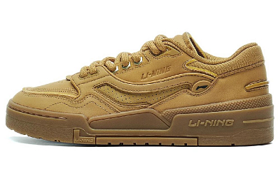 LiNing 001 BTC Prm Slip Resistant Low Top Skateboard Shoes Men's Yellow Brown