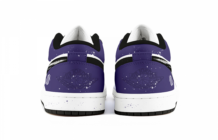Jordan Air Jordan 1 Abrasion Resistant Low Top Vintage Basketball Shoes Unisex Black Purple купить в интернет-магазине Yoocart с быстрой доставкой по России.