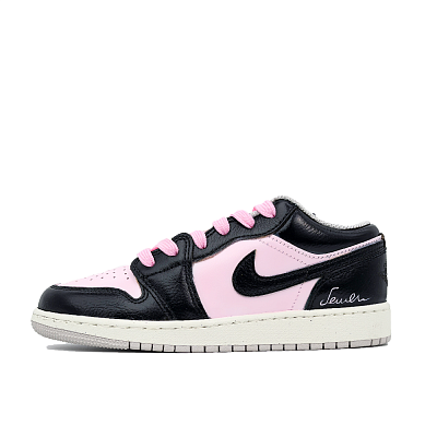 Jordan Air Jordan 1 Abrasion Resistant Low Top Vintage Basketball Shoes Women's Black Pink