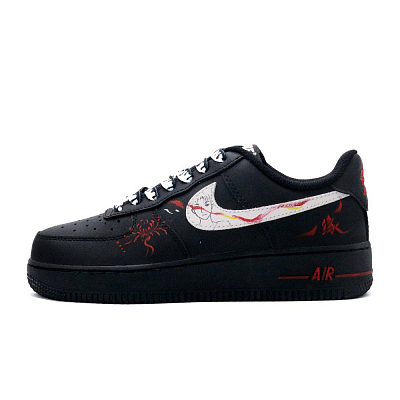 Nike Air Force 1 Skateboard Shoes Unisex Low-Top Black White Red