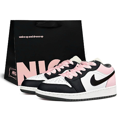 Jordan Air Jordan 1 Abrasion Resistant Low Top Vintage Basketball Shoes Women's Strawberry Pink