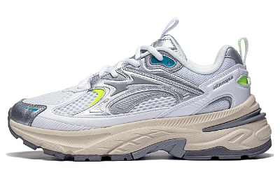 LiNing Aurora 2K Abrasion Resistant Low Top Casual Shoes Women's Silver White