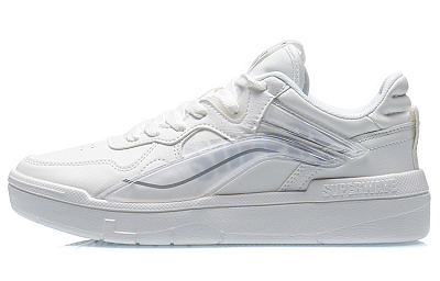 LiNing Durable Breathable Low-Top Skateboard Shoes Women's White